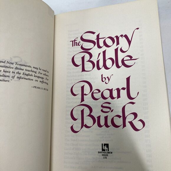 The Story Bible by Pearl S. Buck Vintage 1971 Hardcover  Dust Cover‎ Pulitzer - Picture 5 of 7
